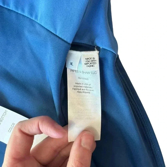 Veronica Beard Bikini Set Dyer Bikini Top & Ormond Bikini Bottom in Blue Marina - Picture 9 of 9